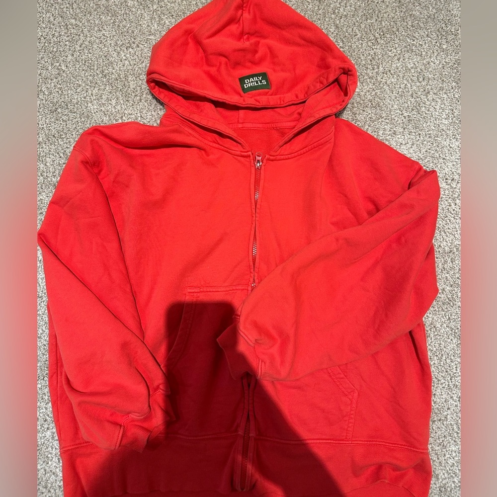 Daily Drills Bold Red Hoodie
